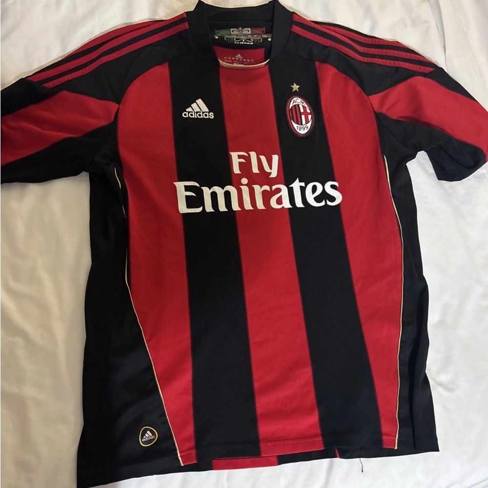 MILAN 2010 2011 Ambrosini HOME FOOTBALL SHIRT SOCCER JERSEY ADIDAS SIZE L